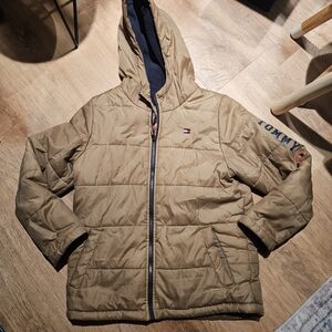 Tommy Hilfiger Khaki Hooded Puffer Jacket